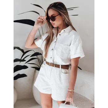 Dámský overall Krátký džínový overal s páskem DINOZE DStreet šedá 3281451