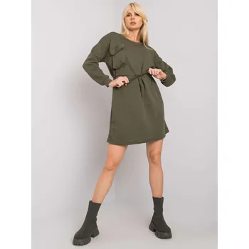 Dámské šaty Dress-RV-SK-7011.27X-khaki RUE PARIS kaki 3294251