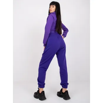 Sweatpants-RV-DR-7460.11-dark purple RUE PARIS modrá 3293713