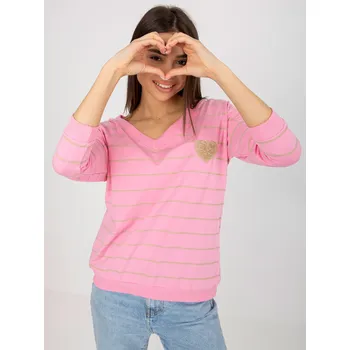 Dámská halenka Blouse-RV-BZ-8512.04-pink BASIC Feel Good růžová 3296789