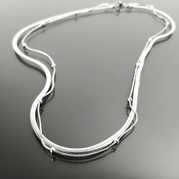 Náhrdelník Ocelový dvojitý náhrdelník 50 cm č. 1390