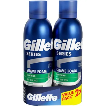 Gillette Series Soothing Shave Foam Duopack - Dárková sada zklidňujících pěn na holení 200 ml