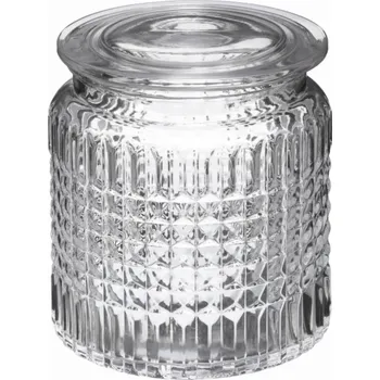 Dóza na potraviny 5five Dekorativní dóza na vatové tampony s víčkem, O 10,8 cm, sklo