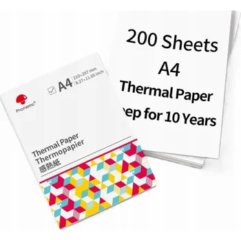 Kancelářský papír Phomemo Termo papír bílý, A4, 210 mm, 200 ks. pro Phomemo M832 M833 M08F / Q22-DZF2-RMSG10-A4