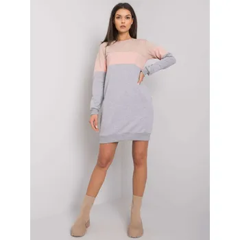 Dámské šaty Dress-RV-SK-5869.04-dark beige RUE PARIS šedá 3293200