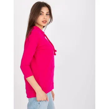Dámská halenka Blouse-LA-BZ-B586.29X-fuchsia RUE PARIS červená 3294012