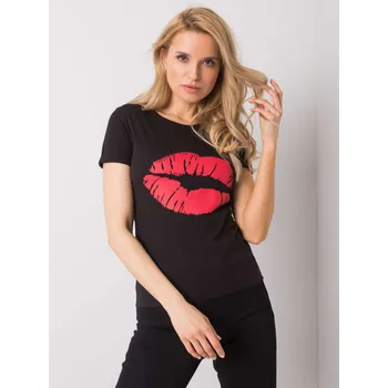 Dámské oblečení T-shirt-TW-TS-BL-001.99-black Och Bella černá 3291685