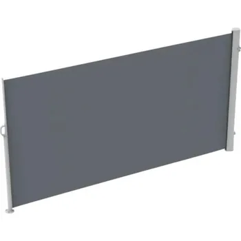 Markýza Boční markýza 1,6 x 3 m šedá s odnímatelným sloupkem
