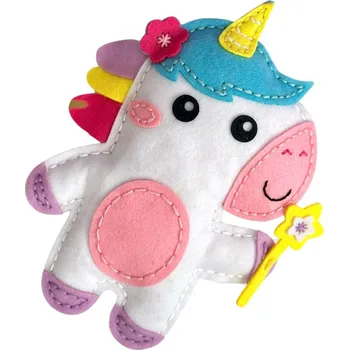 kreativní sada Sada pro ušití vlastní plsťové hračky Jednorožec Apli Krapli 6+