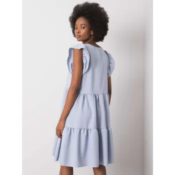 Oblečení a móda Dress-WN-SK-704.83-light blue RUE PARIS šedá 3293095