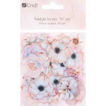 samolepka DP Craft Samolepky květinové pastelové 50ks