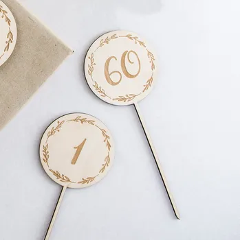 Svatební dekorace Dědova dílna Dřevěný zápich Číslovka