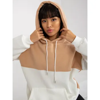 Cizojazyčná kniha Sweatshirt-AP-BL-AP-3001.98P-white-beige RUE PARIS bílá 3295605