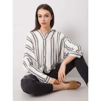 Oblečení a móda RUE PARIS pruhovaná košile RUE PARIS černá 3291464