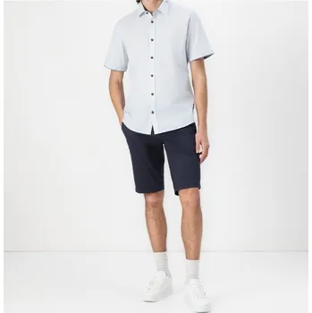 Pánská košile TOM TAILOR® PÁNSKÁ BAVLNĚNÁ KOŠILE S POTISKEM ČÍSEL - SV.MODRÁ XL