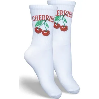 Pánské ponožky Milena Dětské Ponožky Mladistvé CHERRIES Bílé Milena bílá 3330862