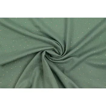 Fáčovina zlaté plastické tečky na tmavém mintu