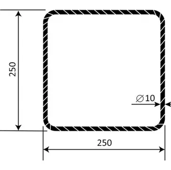 Pletivo ŽELEZO Třmínek do betonu 25x25 R10