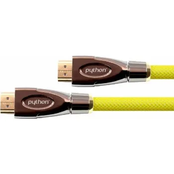 Video kabel PYTHON Python HDMI« 2.0 kabel 4K2K kabel Nylongeflecht gelb 3m