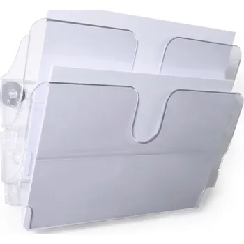 Držák na prospekty DURABLE magnetický - 2 / A4 čirý / na šířku