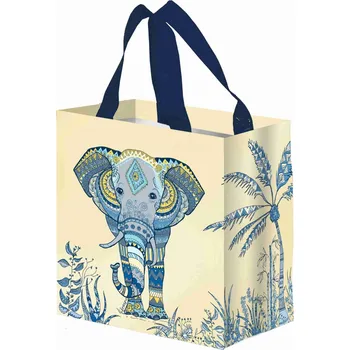 Nákupní taška Taška 10 l, lamino, slon, krémová