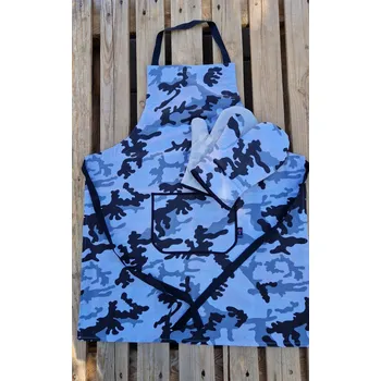 Kuchyňská zástěra Dárkové balení - zástěra + chňapky - maskáč