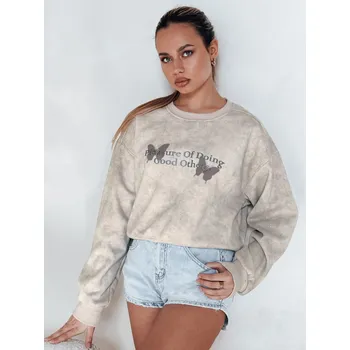 Dámská mikina Dámská oversize mikina s motýly DStreet šedá 3284575