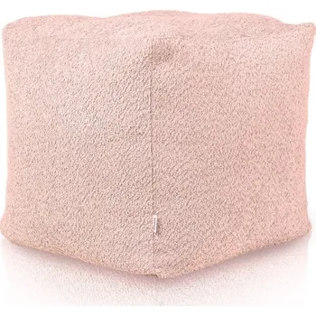 Taburet Taburetka Boucle pudrově růžová