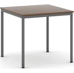 Jídelní stůl, 80x80 cm, tmavě šedá podnož, ořech 168552835