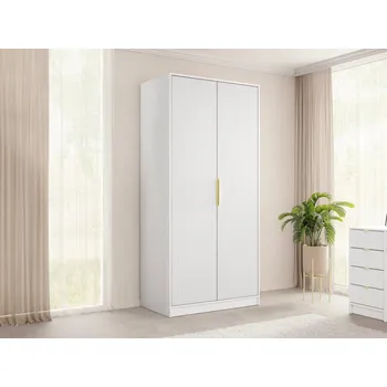 Šatní skříň Dvoudveřová šatní skříň Razimo 2D, Barva: bílý velvet MIRJAN 5903211410178