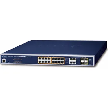 Switch Planet GS-4210-16UP4C L2 switch, 20x1Gb, 4x1Gb SFP, 16x PoE 802.3bt 400W