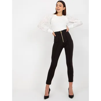 Dámské oblečení Trousers-TW-SP-BL-1008.94-black Och Bella černá 3297658