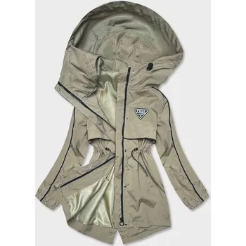 Tenká dámská bunda v olivové barvě s podšívkou (B8119-48) odstíny zelené M (38)