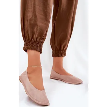 Dámské baleríny BIG STAR SHOES Semišové Dámské Baletky Big Star BIG STAR SHOES růžová 3284372