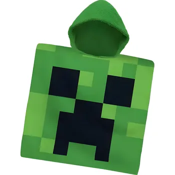 Disney Dětské pončo zelené 60x120 cm - Minecraft
