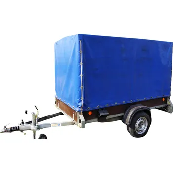 Přívěs k motorovému vozidlu Plachta na přívěsný vozík modrá - výroba na míru - na konstrukci