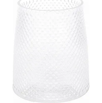 Váza Home Styling Collection Kolekce bytového stylingu Nízká dekorativní skleněná váza, O 13 x 15,5 cm