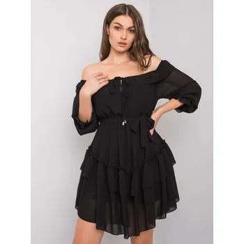 Dámské oblečení Dress-TW-SK-BI-0931.40P-black Och Bella černá 3292543