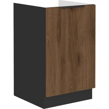 Obývací stěna Dřezová skříňka, ořech okapi/černá, MENZO 50 ZL 1F BB