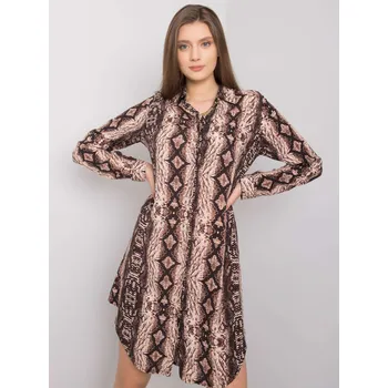 Dámské šaty Dress-TO-SK-1103-9.10P-brown RUE PARIS hnědá 3291994