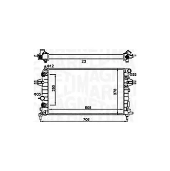 Chladič motoru Chladič, chlazení motoru MAGNETI MARELLI 350213161700