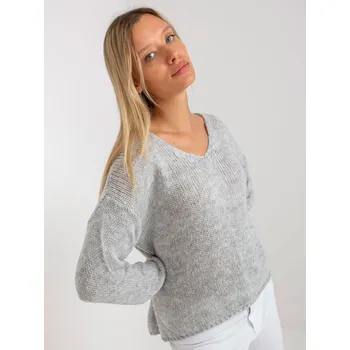 Dámské oblečení Sweater-TW-SW-BI-3002.98-gray Och Bella šedá 3295932