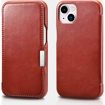 Pouzdro na mobilní telefon iCarer Knížkové pouzdro pro iPhone 13 - iCarer, Vintage Red 01.21.RIX1306-RD