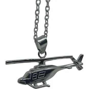 Přívěsek Přívěsek vrtulník helikoptéra s řetízkem Stříbrná