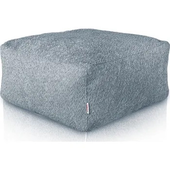 Taburet Podnožka Boucle modrá kostka