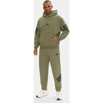 adidas Teplákové kalhoty Future Icons 3-Stripes JD4891 Zelená Loose Fit M