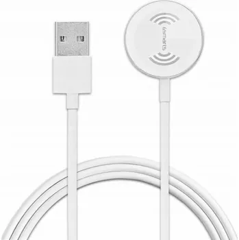3MK Indukční nabíječka 4smarts VoltBeam Mini pro Apple Watch 1-8/SE s 1m kabelem USB-A 2,5W bílá/bílá 462330