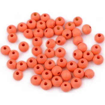 Korálek Dřevěné korálky Ø8 mm Varianta: 7 oranžová dýňová, Balení: 20 g