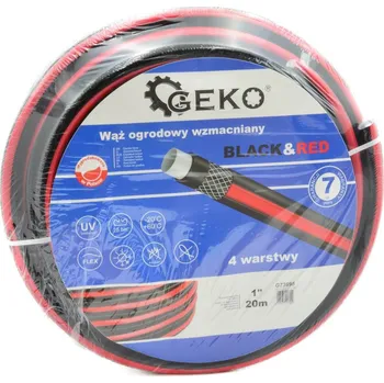 Zahradní hadice Zahradní hadice vyztužená BLACK&RED 1" 20m na vodu 4-vrstvá GEKO