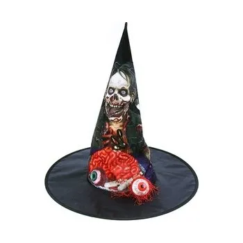Karnevalový doplněk Klobouk čarodějnický Mozek s okem Halloween pro dospělé